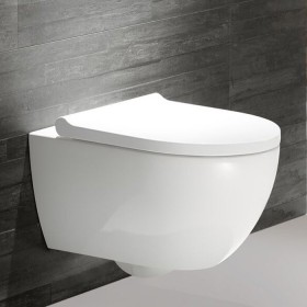 Geberit Acanto Set WC sospeso a scarico a parete, forma chiusa, TurboFlush, con sedile WC
