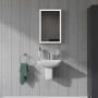 Duravit ME by Starck Handwaschbecken 45 cm, 1 Hahnloch durchgestochen - technische Ansicht