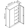 Wolfstahl Büro Stahlschrank - Aktenschrank Lichtgrau abschliessbar 120x42x195cm, aufgebaut - Produktansicht