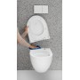 Geberit Acanto Set WC sospeso a scarico a parete, forma chiusa, TurboFlush, con sedile WC - vista tecnica