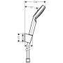 hansgrohe Crometta EcoSmart 1jet Porter Set 160 cm - Detailansicht