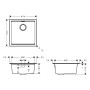 hansgrohe S53 S530-U400 Unterbauspüle 400 mit manueller Ablaufgarnitur - Detailansicht