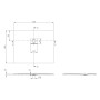 Receveur de douche Villeroy & Boch Squaro Infinity, 110 x 90 x 4 cm - vue technique