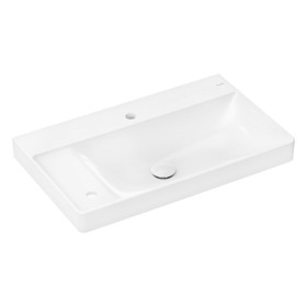 Lavabo hansgrohe Xelu Q avec tablette à gauche 80 x 48 cm non poli, avec 2x 1 trou de robinet