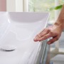 Lavabo hansgrohe Xelu Q avec tablette à gauche 80 x 48 cm non poli, avec 2x 1 trou de robinet