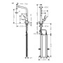hansgrohe Metris Select M71 Mitigeur de cuisine monocommande 320 Eco, bec extractible, 1jet, sBox - vue détaillée