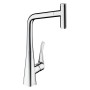 Robinet de cuisine monocommande hansgrohe Metris Select M71 320 Eco, bec extractible, 1jet