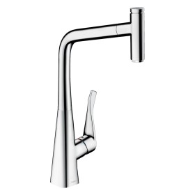 Robinet de cuisine monocommande hansgrohe Metris Select M71 320 Eco, bec extractible, 1jet