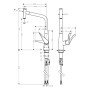 Robinet de cuisine monocommande hansgrohe Metris Select M71 320 Eco, bec extractible, 1jet - vue détaillée