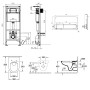 Villeroy & Boch O.Novo WC-Set mit Vorwandelement und Betätigungsplatte