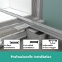 hansgrohe RainDrain Match Plus Kit de finition de caniveau de douche 80 cm avec cadre réglable en hauteur