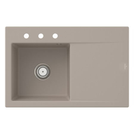Villeroy & Boch Subway Style 45 Einbauspüle, Ablaufgarnitur mit Handbetätigung, Becken links