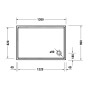 Receveur de douche rectangulaire Duravit Starck Slimline 130 x 90 cm avec surface antidérapante - vue détaillée