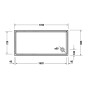 Receveur de douche Duravit Starck Slimline rectangle 170 x 80 cm - vue détaillée
