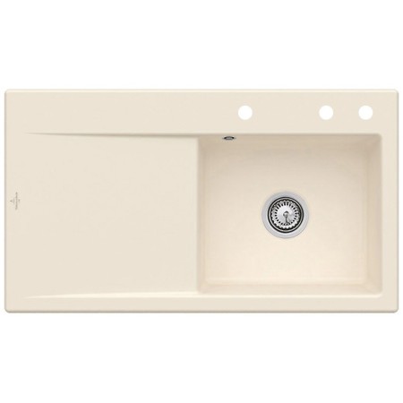 Lavello incasso Villeroy & Boch Subway Style 50 FLAT, scarico con azionamento manuale, vasca a destra