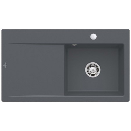 Lavello incasso Villeroy & Boch Subway Style 50 FLAT, piletta con azionamento eccentrico, vasca a destra