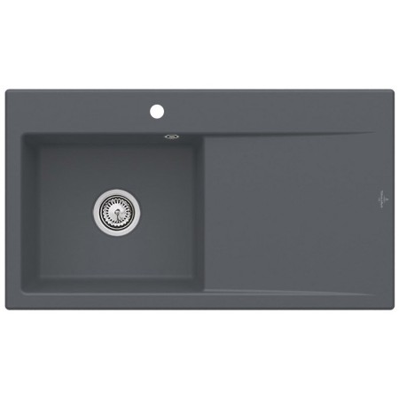 Lavello incasso Villeroy & Boch Subway Style 50 FLAT, scarico con azionamento manuale, vasca a sinistra