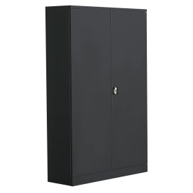 Armadio per ufficio in acciaio Wolfstahl - Armadio per documenti anthracite con serratura 120x42x195cm, montato