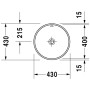 Duravit Architec Einbauwaschtisch 40 cm - technische Ansicht