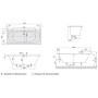 Vasca Villeroy & Boch O.novo Duo 190 x 90 cm, Airpool Comfort, Posizione 2 con Profibox angolare