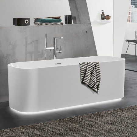 Vasca da bagno freestanding Villeroy & Boch Finion 170 x 70 cm con funzione Emotion, ingresso dell'acqua
