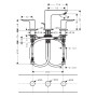 Robinet de lavabo 3 trous hansgrohe Talis E avec vidage à tirette - vue détaillée