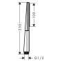 hansgrohe Rainfinity Stabhandbrause 100 1jet - Detailansicht