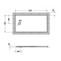Receveur de douche Duravit Tempano 150 x 80 cm