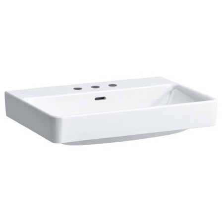 Vasque à poser LAUFEN PRO S 65 cm avec 3 trous de robinet et trop-plein