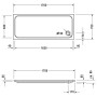 Receveur de douche rectangulaire Duravit D-Code 170 x 70 cm avec Antidérapant - photo produit