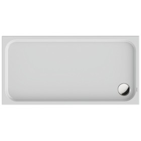 Receveur de douche rectangulaire Duravit D-Code 150 x 75 cm avec revêtement antidérapant