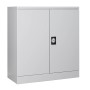 Wolfstahl Büro Stahlschrank - Aktenschrank Lichtgrau abschliessbar 92x42x100cm, zerlegt - Detailansicht