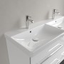 Villeroy & Boch Avento Schrank-Doppelwaschtisch 120 x 47 cm, mit 2 Hahnlöchern, mit Überlauf - Detailansicht
