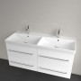 Villeroy & Boch Avento Schrank-Doppelwaschtisch 120 x 47 cm, mit 2 Hahnlöchern, mit Überlauf - technische Ansicht