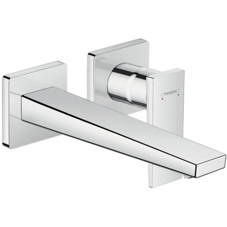 Mitigeur de lavabo encastré hansgrohe Metropol avec levier et bec de 22,5 cm pour montage mural