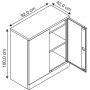 Wolfstahl Büro Stahlschrank - Aktenschrank Lichtgrau abschliessbar 92x42x100cm, zerlegt - Produktansicht