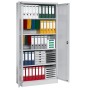 Wolfstahl Büro Stahlschrank - Aktenschrank Lichtgrau abschliessbar 92x42x195cm, aufgebaut - Detailansicht