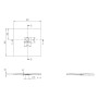 Receveur de douche Villeroy & Boch Squaro Infinity, 80 x 80 x 4 cm - vue technique