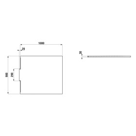 Piatto doccia LAUFEN NIA 100 x 90 cm