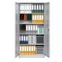 Wolfstahl Büro Stahlschrank - Aktenschrank Lichtgrau abschliessbar 92x42x195cm, aufgebaut - technische Ansicht