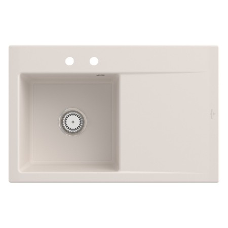 Villeroy & Boch Subway Style 45 Einbauspüle, Ablaufgarnitur mit Handbetätigung, Becken links
