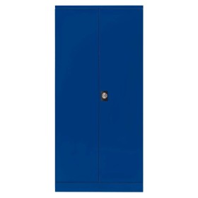 Armadio per ufficio in acciaio Wolfstahl - Armadio per documenti blu genziana chiudibile 92x42x195cm, assemblato