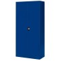 Wolfstahl Büro Stahlschrank - Aktenschrank Enzianblau abschliessbar 92x42x195cm, aufgebaut - technische Ansicht