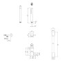 Ensemble thermostatique encastré Villeroy & Boch Universal Taps & Fittings avec douche de pluie