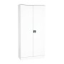 Wolfstahl Büro Stahlschrank - Aktenschrank Weiss abschliessbar 92x42x195cm, aufgebaut