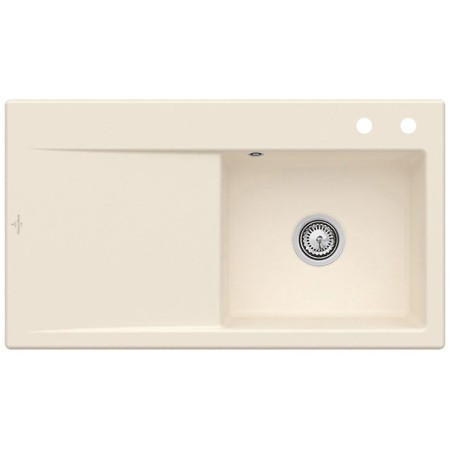 Lavello incasso Villeroy & Boch Subway Style 50 FLAT, scarico con azionamento manuale, vasca a destra