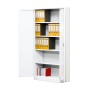 Wolfstahl Büro Stahlschrank - Aktenschrank Weiss abschliessbar 92x42x195cm, aufgebaut - Detailansicht