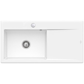 Évier encastrable Villeroy & Boch Subway Style 60, bonde avec commande excentrée, cuve à gauche
