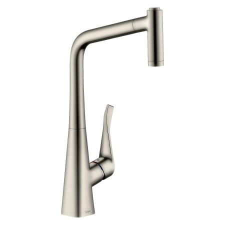 Miscelatore monocomando per cucina hansgrohe Metris M71 320, doccetta estraibile, 2 getti, sBox