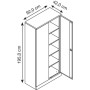 Wolfstahl Büro Stahlschrank - Aktenschrank Weiss abschliessbar 92x42x195cm, aufgebaut - technische Ansicht